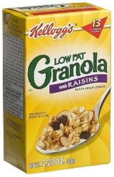 Kellogg's Granola with Raisins, Low Fat, 2.22-Ounce Single Serve Boxes (Pack of 70)