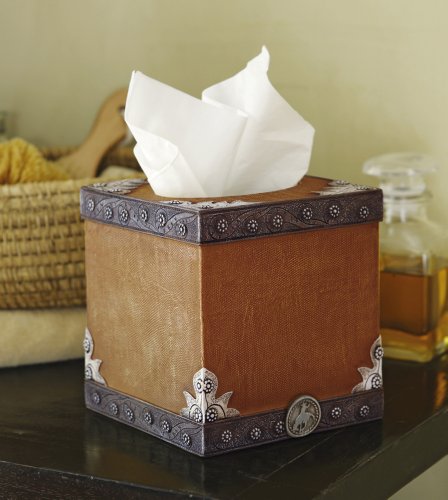 Western Bathroom Tissue Box Cover by Collections Etc