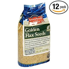 Arrowhead Mills Organic Golden Flax Seeds, 14-Ounce Bags (Pack of 12)