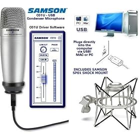 Samson C01U USB Mic + SP01 Shock Mount Kit