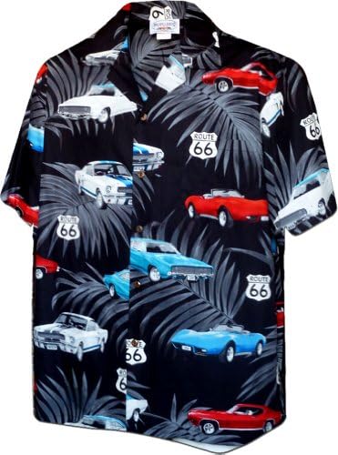 Rout 66 and Classic Cars Mens Shirts Black XL