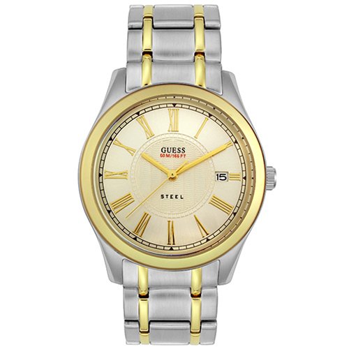 GUESS Men's Solitaire Two Tone Bracelet Watch #G95430G