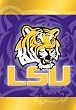 Louisiana State University Fighting Tigers Silk Reflections Flag - Garden Size