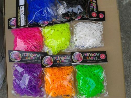 #1 Best quality rainbow loom band refill pack - Rainbow loom refill bands set - 5400 Mega Value Pack with Clips and 600 Bright Rainbow Colors including Red, Yellow, Green, Blue, Pink, Purple, Orange, Black and White - 100% Compatible with All Rainbow Looms. Make Rainbow Band Bracelets - 365 Day 100% Money Back Guarantee. NO SMELL!! Rainbow Bandz WONT EASILY BREAK like other cheap CHINA imitators products.