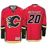 HUSELIUS #20 Calgary Flames RBK Premier NHL Hockey Jersey by Reebok (NHLPA Certified Custom Sewn Authentic Twill)