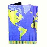 Time Zone Map Travel Passport Holder