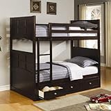2PC Twin Bunk Bed with Under Bed Storage Drawers
