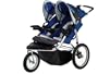 Schwinn Turismo Swivel Double Jogger, Blue/Gray