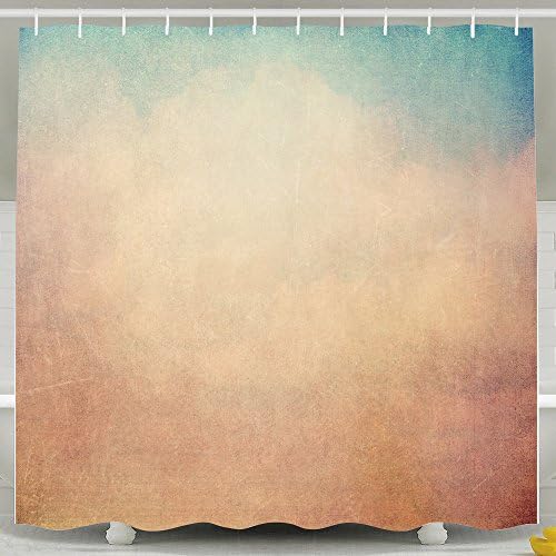 Custom Fireworks WallPaper Non-hardening Shower Curtain With Hook Color White Size 72*78inch