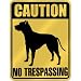 New  Caution : American Pit Bull Terrier - No Trespassing  Parking Sign Dog