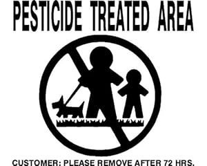 Amazon.com : Pesticide Flags with Plastic Stakes : Patio, Lawn & Garden