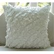 Ruffles In Love - Throw Pillow Covers - Crushed Silk Pillow Cover with Frills
