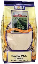 NOW Foods Malted Milk Powder,  16 Ounce Bags (Pack of 4)
