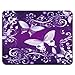 Gaming Mouse Pad - Non-Slip Rubber Base, Smooth Surface for Precise Mouse Control, Ideal for Laptop, Office Use - 9.5 x 7.9 Inch - Purple Butterflies