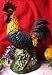 LARGE Cast Iron Full-Bodied Colorful Rooster