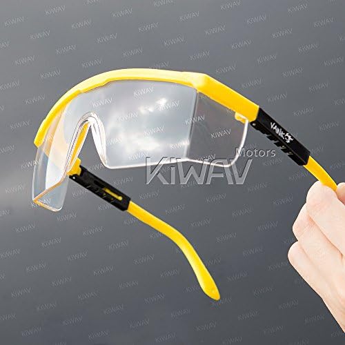 VAWiK safety glasses VA200 clear lens yellow frame 1 PAIR sports outdoor indoor garage working spectacles eyewear