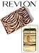 REVLON - Hanging Toiletry Organiser Bag - Brown / Gold Zebra Print