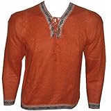IMAGE OF NEW ARRIVAL PERUVIAN ALPACA WOOL MENS SWEATER INDU VNECK DESIGN BRICK X-SMALL WARM & SOFT