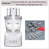 Cuisinart FP-14 Elite Collection 14-cup Food Processor With Spice Stack 10 Piece Stainless Steel Cups/Spoons Plus Plastic Leveler