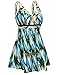 Nonwe Women's Floral Print Backless Shaping Body One Piece Swimwear Swimdress