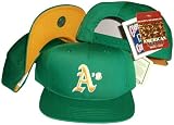 Oakland Athletics Green Snapback Adjustable Plastic Snap Back Hat / Cap