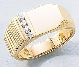 Men's 14K Yellow Gold Diamond Ring