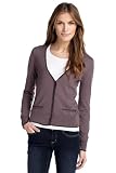 edc by ESPRIT Damen Strickjacke 012CC1I009, Gr. 38 (M), Violett (fumy purple 528)