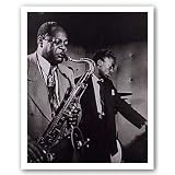 Charlie Parker and Miles Davis by William Gottlieb 27"x27" Art Print Posterby Bruce Teleky