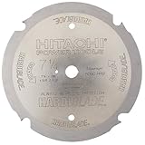 Hitachi 18008 HardiBlade 7-1/4 inch 4-Tooth PCD Fiber Cement Saw Blade with 5/8 inch and Diamond Knockout Arbor