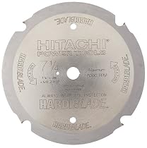 Hitachi 18008 HardiBlade 7-1/4-Inch 4-Tooth PCD Fiber Cement Saw Blade with 5/8-Inch and Diamond Knockout Arbor