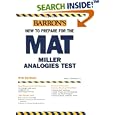 Barron's How to Prepare for the MAT: Miller Analogies Test, 9th Edition by  Robert J. Sternberg