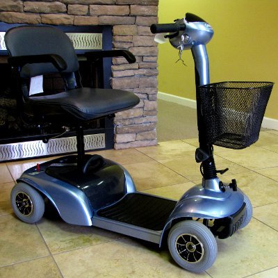 Cosco Blue 4 Wheel Electric Medical Mobility Scooter Cart