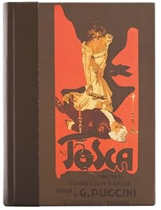 Opera Tosca Journal, Genuine Leather Spine & Back, Ruled Pages, 5x7"