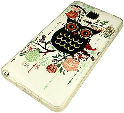Note 4 Case, MICNOKEYA [003] Cute Owl Cartoon Painting Art Silicone TPU Case Soft Protecting Cover for Samsung Galaxy Note 4