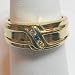 14K Blue and White Diamond Ring