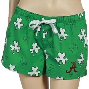 Buy Alabama Crimson Tide Ladies Kelly Green Fortune Boxer Shorts by College Concepts