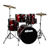 drum sets ddrum D120BR Complete Starter Drum Set Red Cymbals and Hardware Included Electronics drum sets