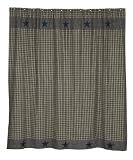 Navy Applique Star Country Shower Curtain