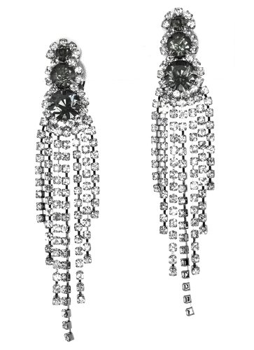 Glamour Seven Line Chandelier Dangle Duster Simulated Rhinestone-