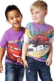 2 Pack Crew Neck Disney Cars T-Shirts