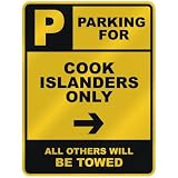 PARKING FOR  COOK ISLANDER ONLY  PARKING SIGN COUNTRY COOK ISLANDS