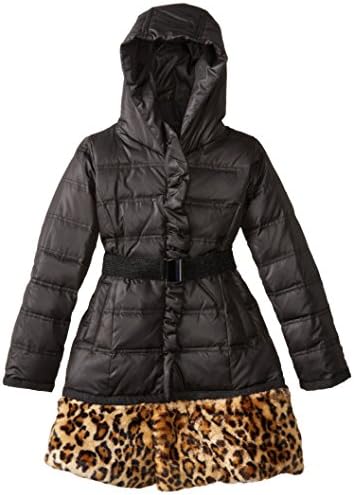 Widgeon Big Girls'  Down Hooded Removable Fur Coat