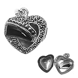 Silver Cubic Zirconia Locket Pendants, Size:, Size: 20mm