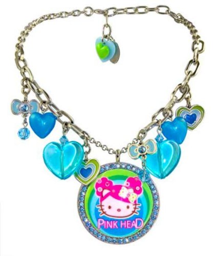 Click here to buy Tarina Tarantino Hello Kitty Pink Head Classic Multicharm Necklace Puff Head -- Aqua * by Tarina Tarantino.