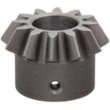 Boston Gear HL148YP Bevel Gear, 2:1 Ratio, 0.375" Bore, 16 Pitch, 12 Teeth, Steel