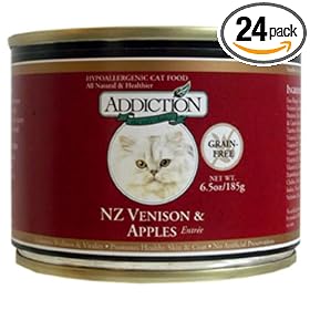 Addiction New Zealand Venison & Apples, Grain-Free Canned Cat Food (Pack of 24) by Addiction Pet Foods&node=16310101