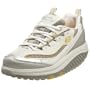 Skechers Women's Shape Ups -  Jump Start Fitness Walking Shoe,White/Silver/Yellow,8.5 M US