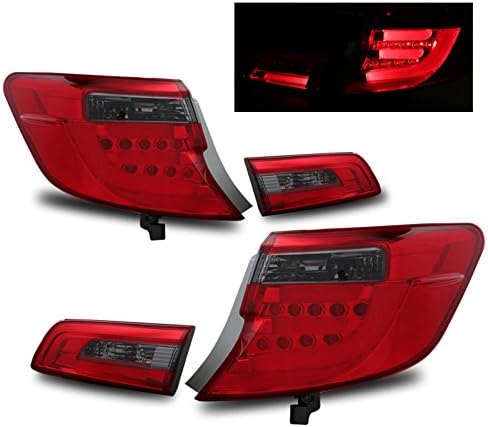 SPPC Red/Smoke LED Tail Lights For Toyota Camry - Passenger and Driver Side