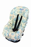 Blue Toile Toddler Carseat Cover