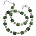 Handmade Green Chrysophrase & Antiqued Silver Flower Bead Necklace
